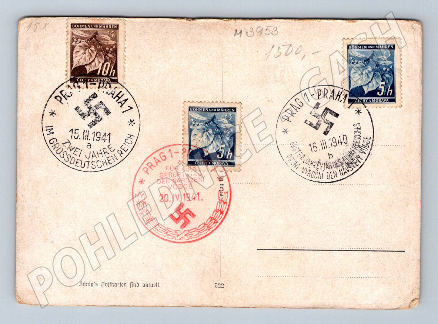 Pohlednice Protektorát – propaganda HITLER (M3953)