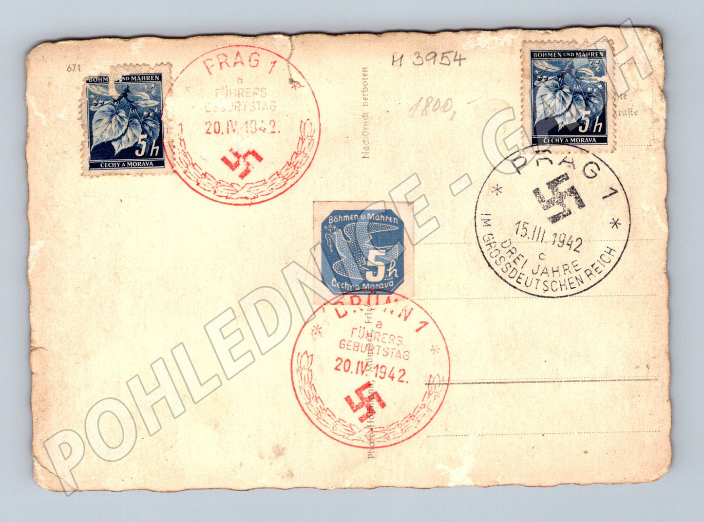 Historická pohlednice 1942 – propagandistický tisk (NSDAP) (M3954)