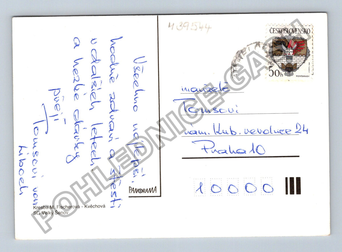 Pohlednice Vánoční jesličky andělé Gloria (M39544)