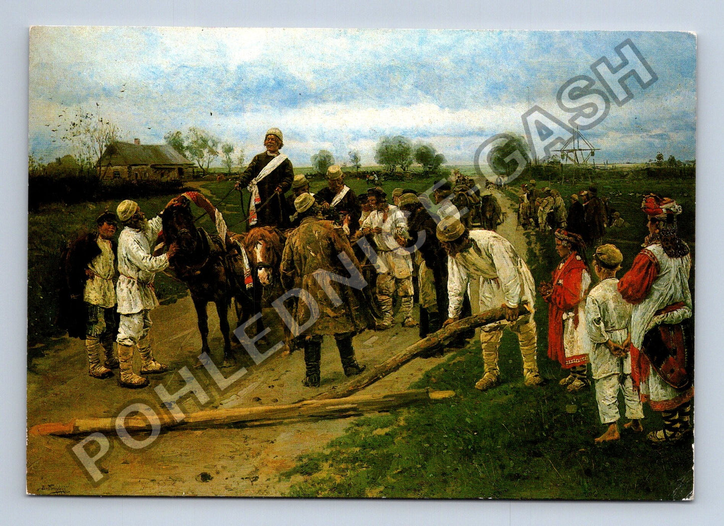 Pohlednice Vladimir J Makovskij Svatobní průvod Orlovské (M39566)