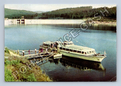 Pohlednice Lipenské jezero výletníci nastupují na loď 1958 (M39578)