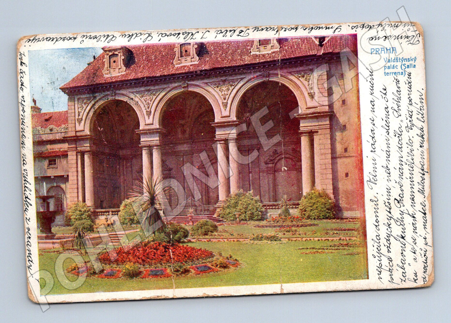 Pohlednice Praha Valdštejnský palác historický motiv (M3960)