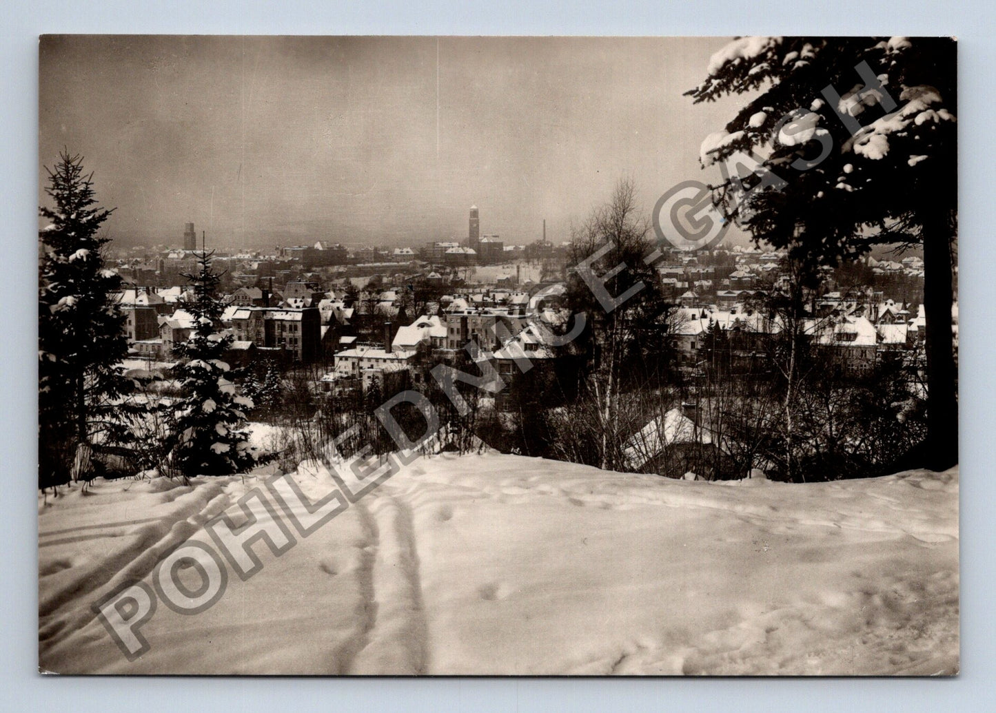 Pohlednice Jablonec nad Nisou zimní krajina město (M39600)