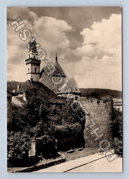 Pohlednice Prachatice Bašta Helví chrámem sv Jakuba 1930 (M39605)