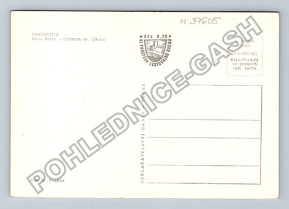 Pohlednice Prachatice Bašta Helví chrámem sv Jakuba 1930 (M39605)