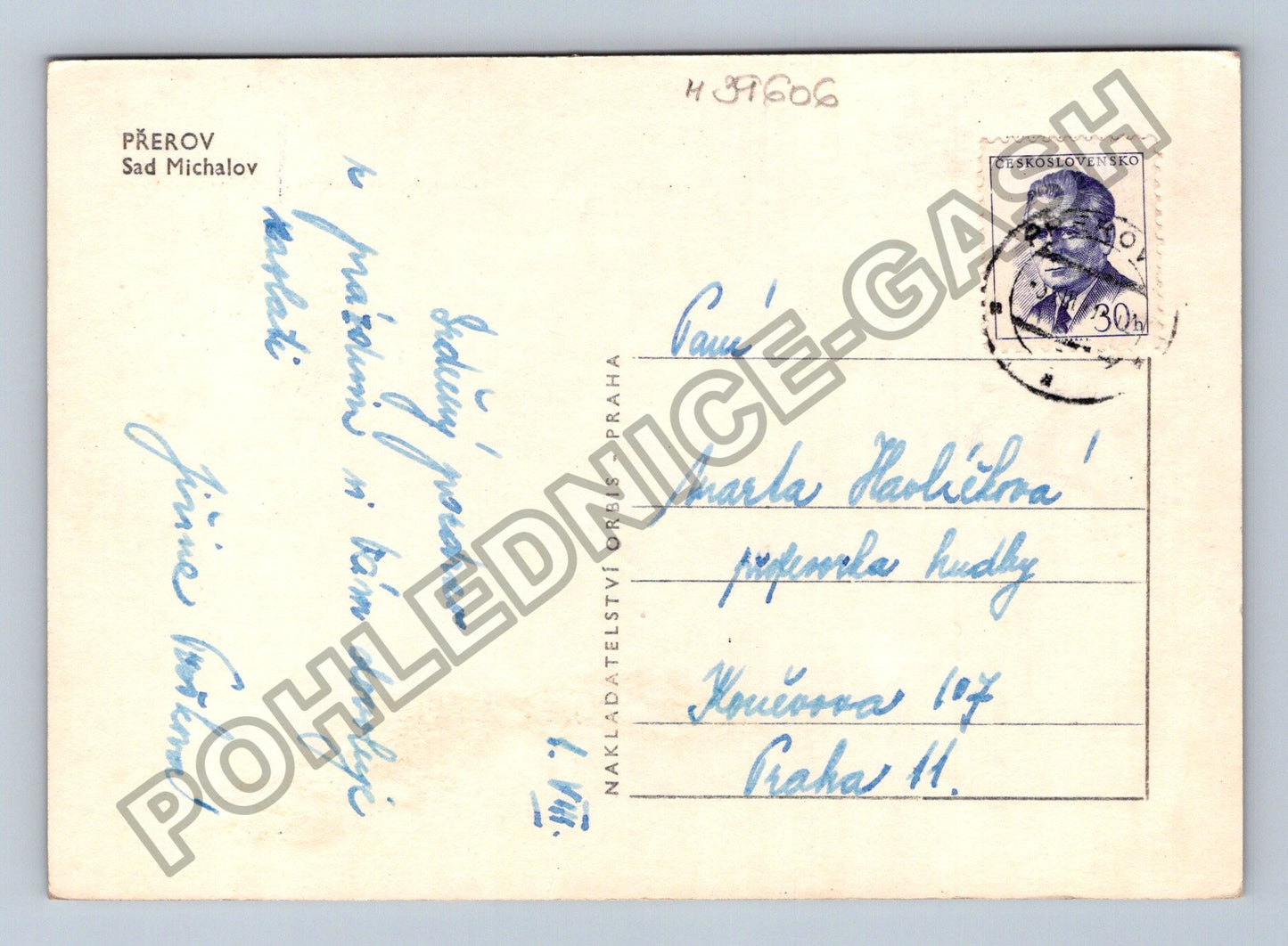 Pohlednice Přerov Sad Michalov (M39606)