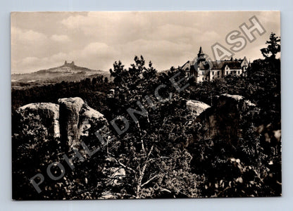 Pohlednice Český ráj Hrubá Skála v pozadí Trosky (M39615)