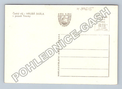 Pohlednice Český ráj Hrubá Skála v pozadí Trosky (M39615)