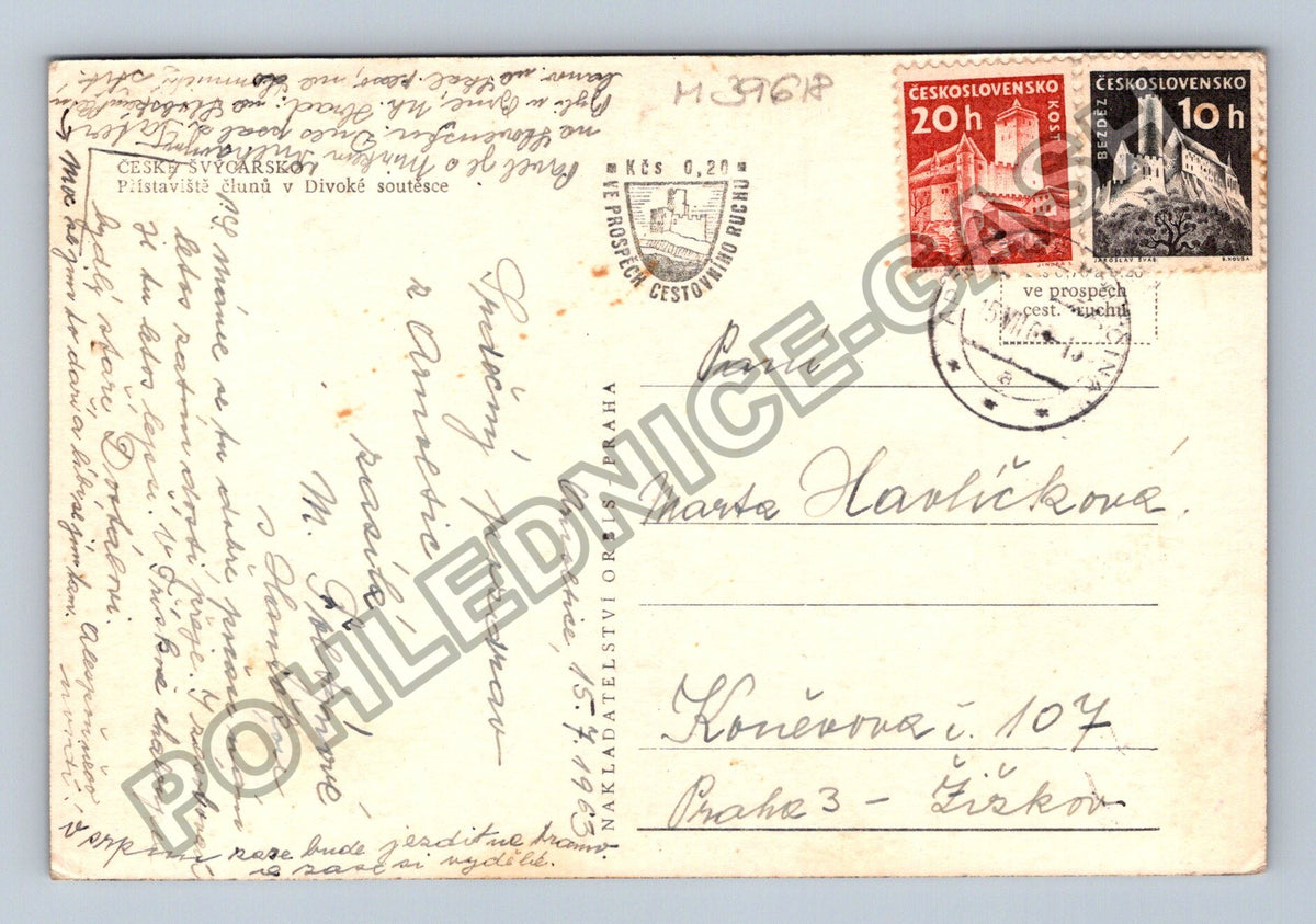 Pohlednice Český Švýcarsko Divoká soutěska Hřensko (M39618)