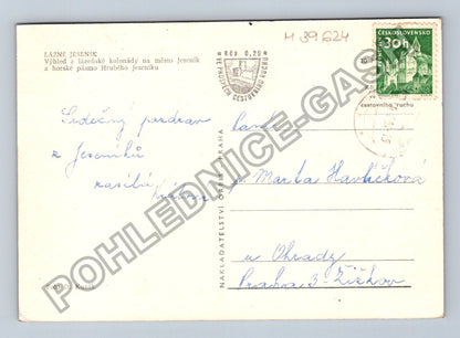 Pohlednice Lázně Jeseník výhled na město Hrubý Jeseník (M39624)