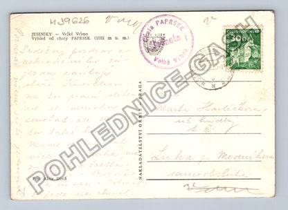 Pohlednice Jeseniky Velké Vrbno výhled od chaty PAPRSEK (M39626)