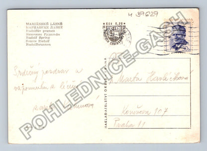 Pohlednice Mariánské Lázně Rudolfův pramen (M39629)