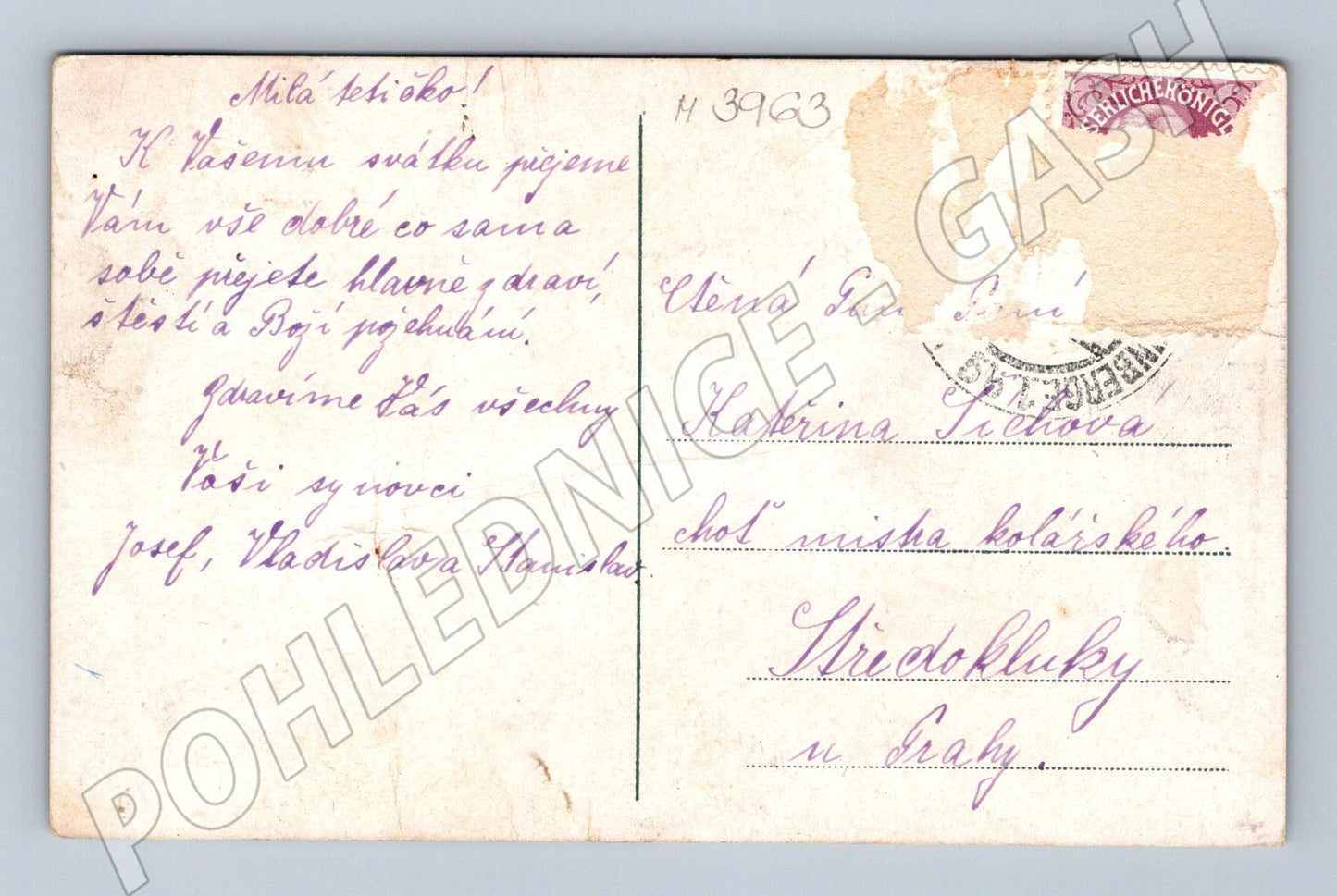 Pohlednice Praha mostecká věž a pomník Karla IV Šetelík (M3963)