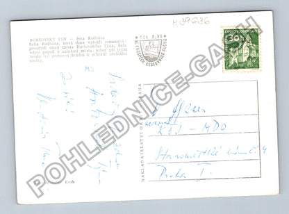 Pohlednice Horšovský Týn řeka Radbuza most (M39636)