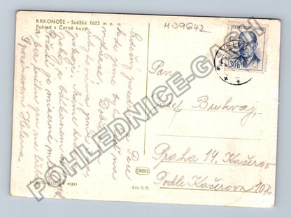 Pohlednice Krkonoše Sněžka Pohled z Černé kupy (M39642)