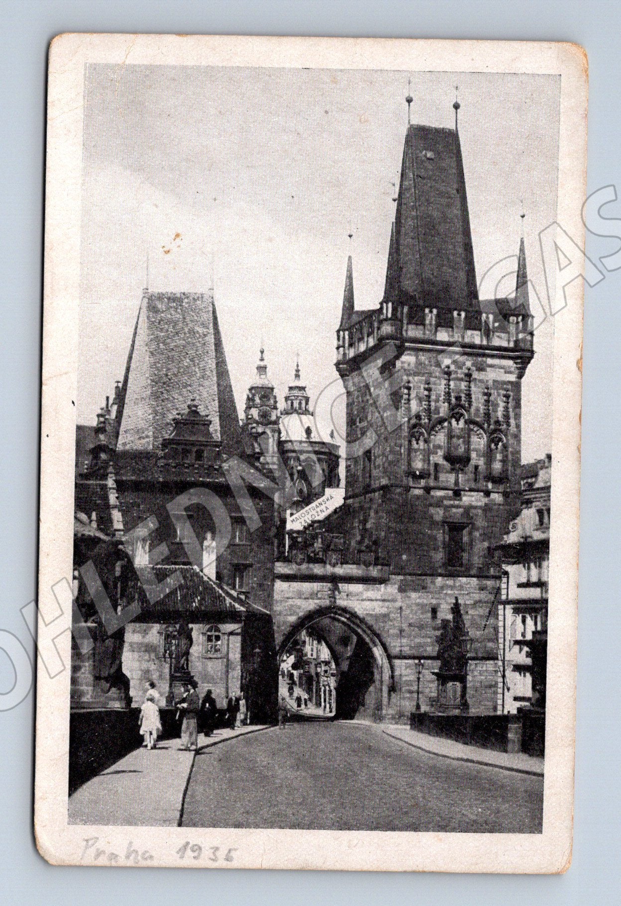Pohlednice Praha Malostranské mostecké věže 1935 (M3965)