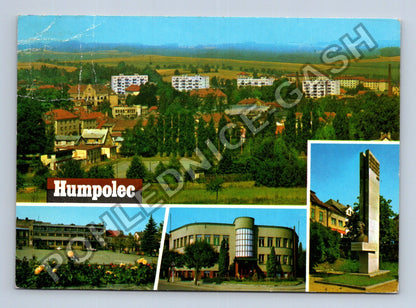 Pohlednice Humpolec náměstí budovy památník (M39651)