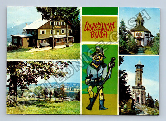 Pohlednice Jizerské hory Kořenov Loupežnická bouda rozhledna (M39654)