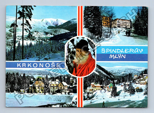 Pohlednice Krkonoše Špindlerův Mlýn Krakonoš zima (M39656)