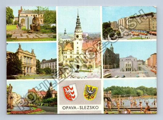 Pohlednice Opava Slezsko koláž motivů (M39662)