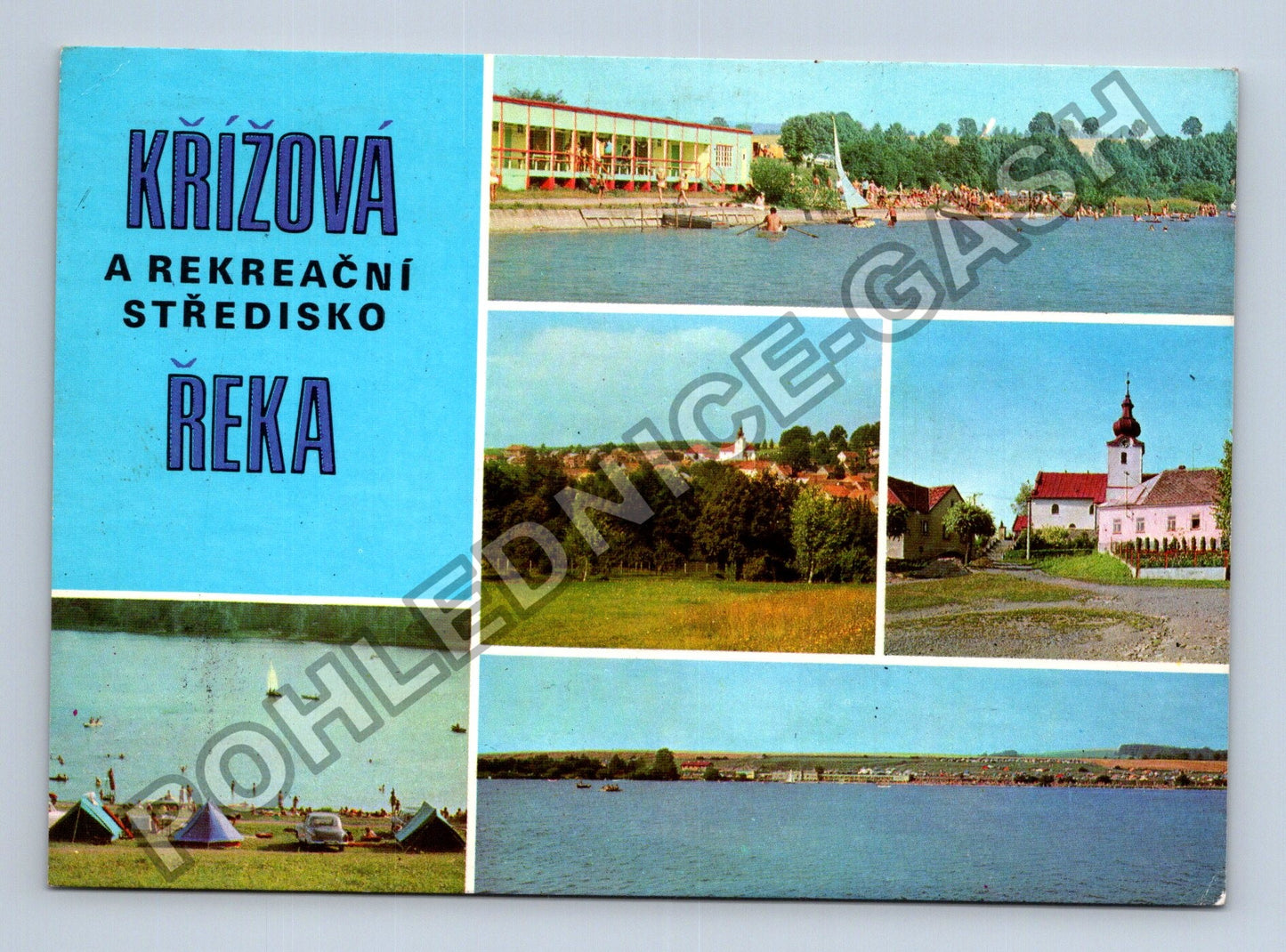 Pohlednice Křížová a rekreační středisko Řeka 1984 (M39664)