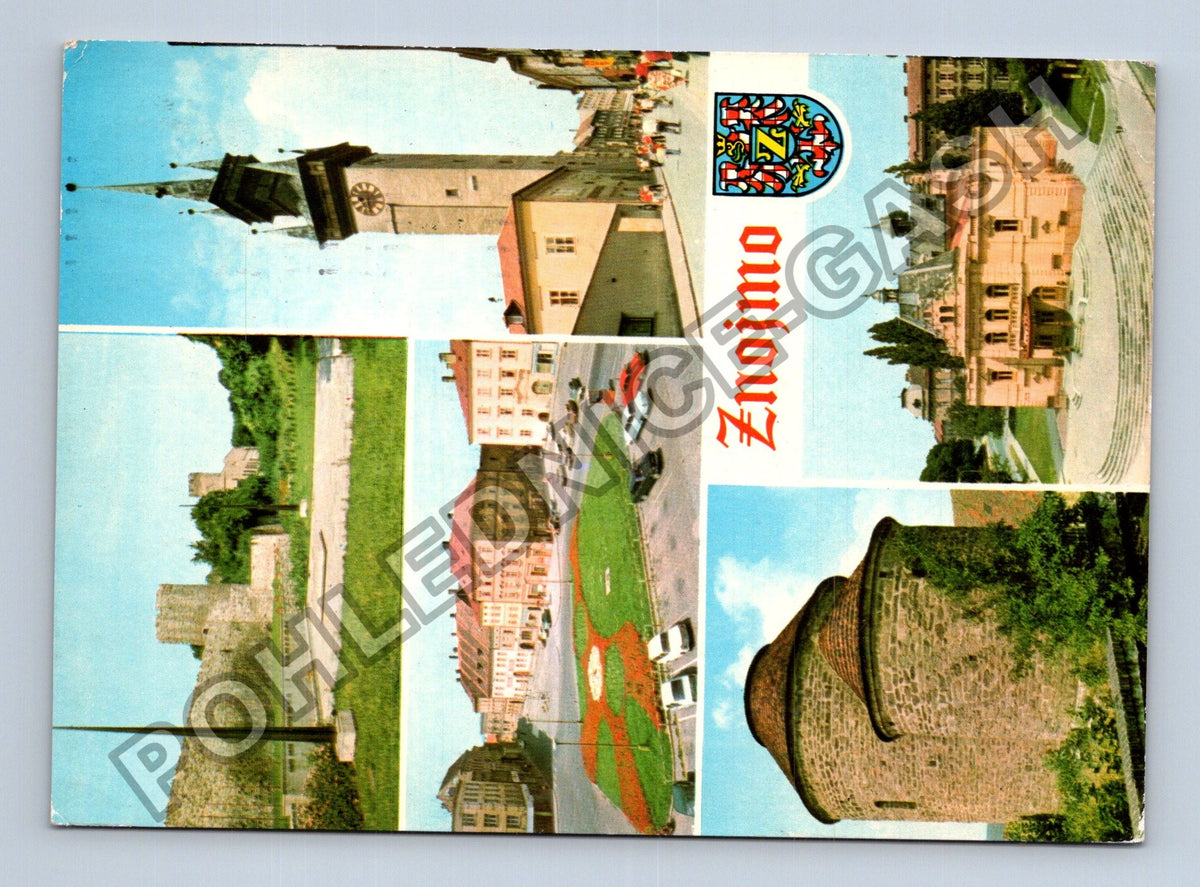 Pohlednice Znojmo koláž motivů 1981 (M39665)