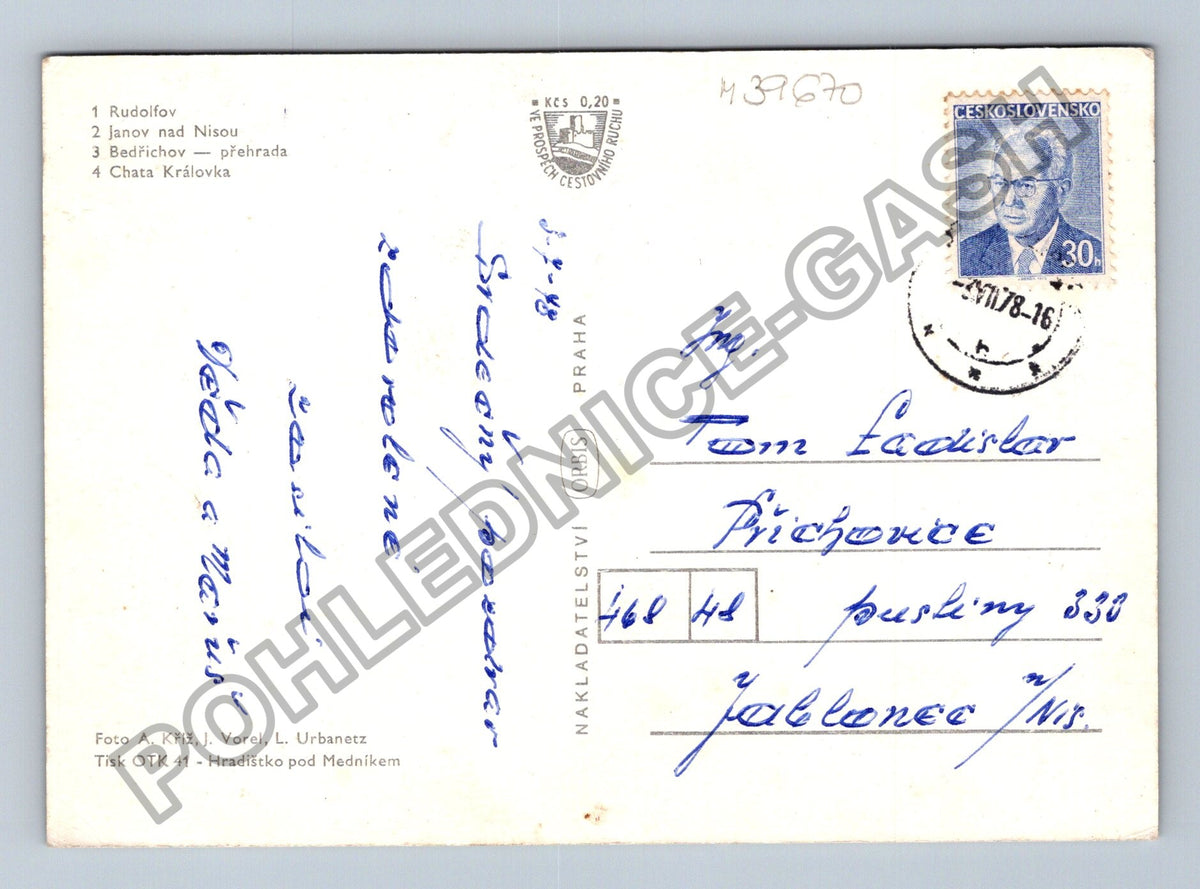 Pohlednice Pozdrav z Jizerských hor Rudolfov Janov Bedřichov (M39670)
