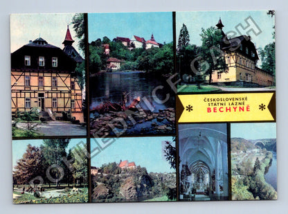 Pohlednice Bechyně lázně zámek údolí Lužnice (M39674)