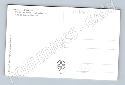 Pohlednice Praha Hrad ze Strahova akvarel Šetelík (M3968)