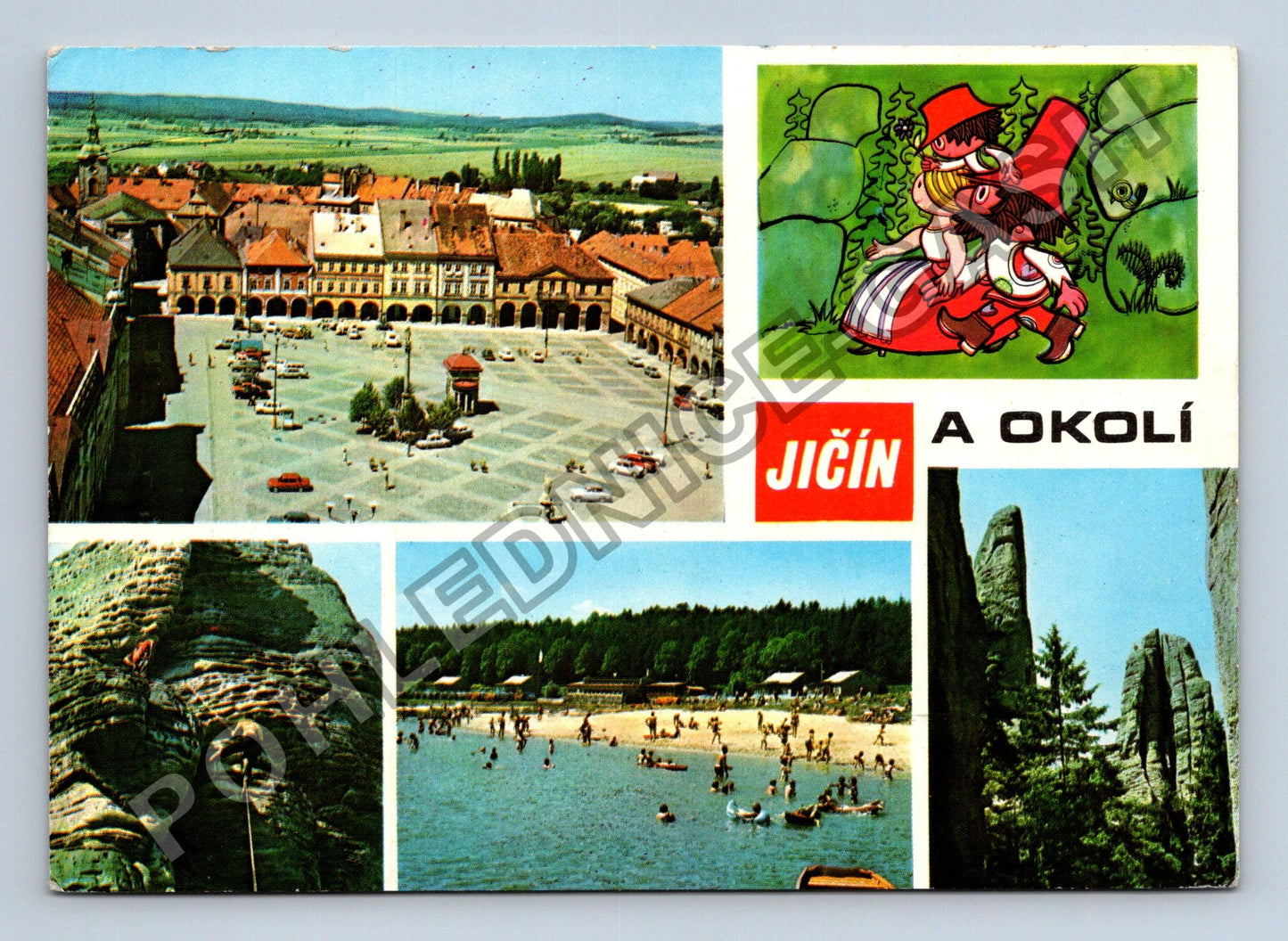 Pohlednice Jičín a okolí Gottwaldovo náměstí Rumcajs (M39681)