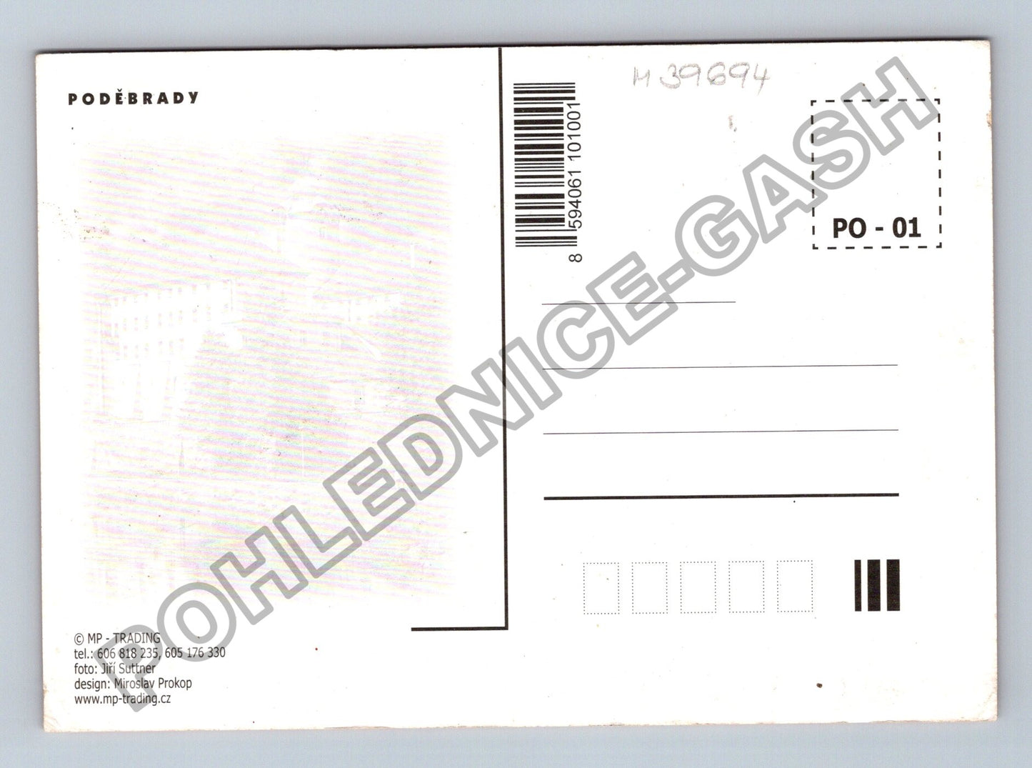 Pohlednice Poděbrady zámek socha kolonáda loď (M39694)