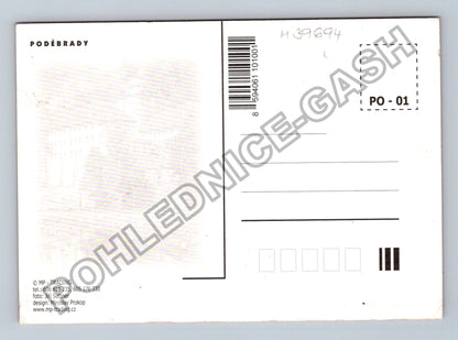 Pohlednice Poděbrady zámek socha kolonáda loď (M39694)