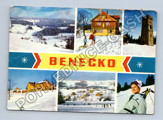 Pohlednice Benecko koláž zimní motivy (M39698)