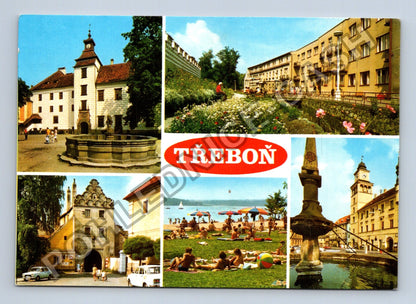 Pohlednice Třeboň okres Jindřichův Hradec koláž motivů (M39703)
