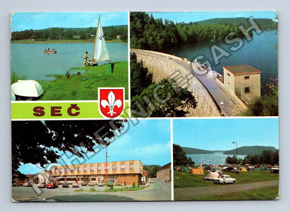 Pohlednice Seč přehrada autokemp Hotel Oheb (M39706)