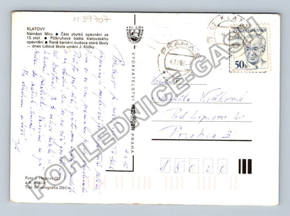 Pohlednice Klatovy náměstí Míru Půlkruhová bašta (M39707)