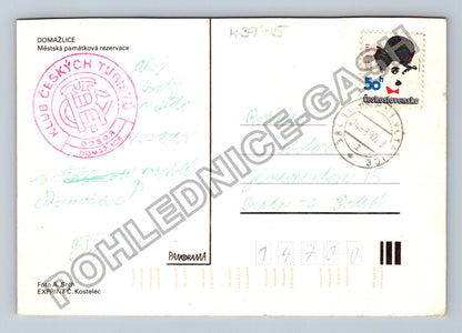 Pohlednice Domažlice památník 5 V 1945 věž náměstí (M39715)