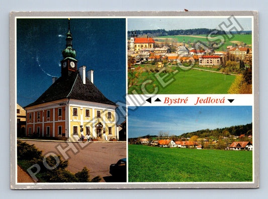 Pohlednice Bystré Jedlová radnice krajina (M39719)