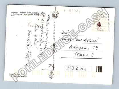 Pohlednice Luhačovice Společenský dům hotely 1989 (M39724)