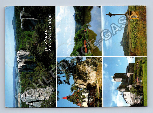 Pohlednice Český ráj koláž Panoráma Mariánské vyhlídky (M39726)
