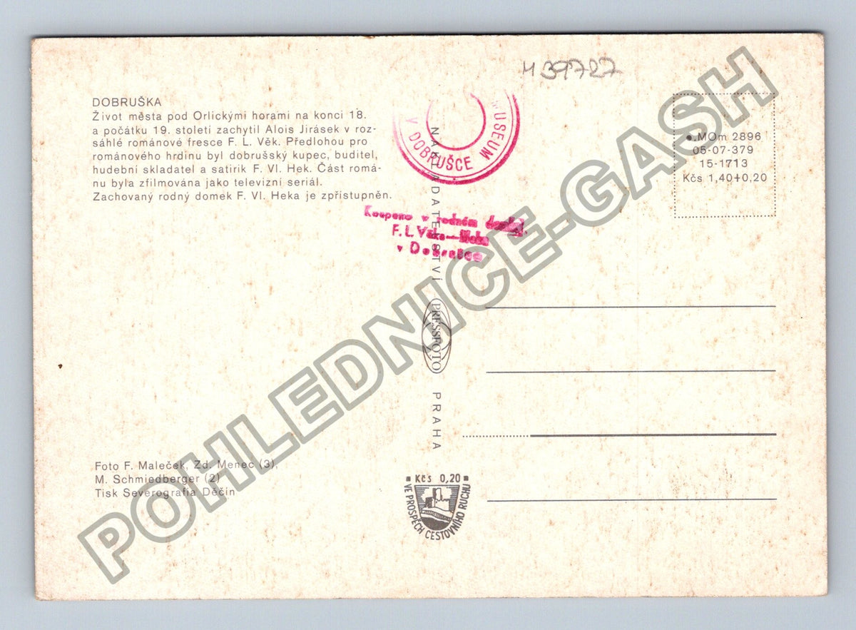 Pohlednice Dobruška koláž motivů F. L. Věk (M39727)