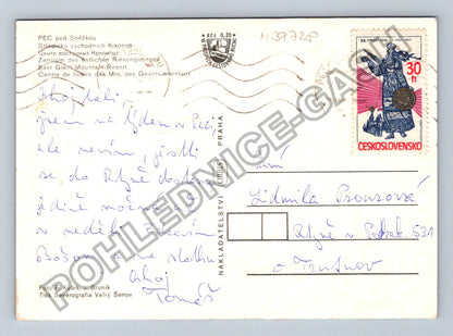 Pohlednice Pec pod Sněžkou Krkonoše lyžování koláž (M39728)
