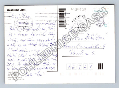 Pohlednice Františkovy Lázně koláž motivů 1994 (M39729)
