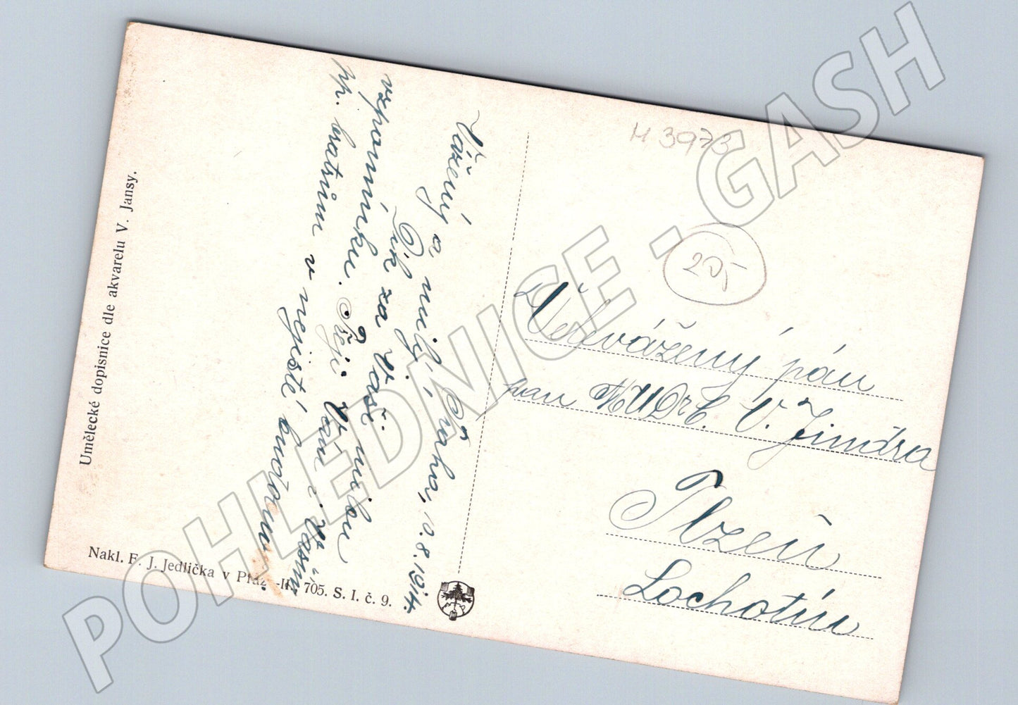 Pohlednice Praha Chrám sv Mikuláše umělecký motiv 1907 (M3973)