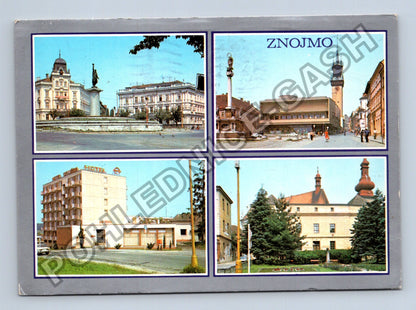Pohlednice Znojmo koláž motivů 1986 (M39733)