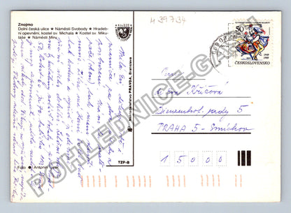 Pohlednice Znojmo Dolní česká ulice Náměstí Svobody 1969 (M39734)
