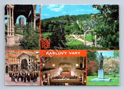 Pohlednice Karlovy Vary koláž motivů 1985 (M39738)