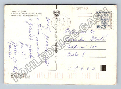 Pohlednice Jizerské hory Královka Černá Studnice Rozhledna (M39743)