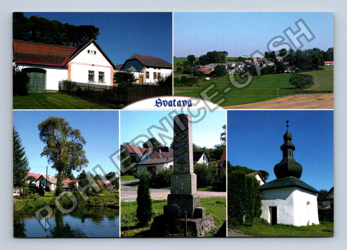Pohlednice Svatava Kraj Vysočina koláž motivů (M39744)