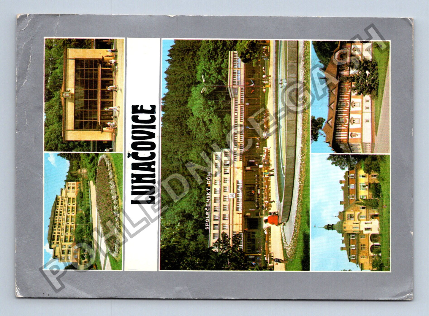 Pohlednice Luhačovice Společenský dům hotely 1989 (M39748)